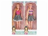OBL890189 - New 11 inch solid fashion short skirt long hair princess