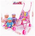 OBL890278 - 10 inch simulation eye silent boy with cart bottle