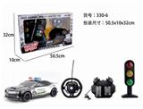 OBL890733 - 1:16四通重力感应方向盘脚踏遥控雪佛兰警车带闪灯（加红绿灯）