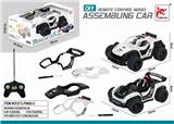 OBL890845 - 1:16DIY可换车壳二款混装四通遥控警车