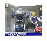 OBL890878 - 遥控一键变型遥控仿真吉普警车