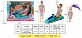 OBL891330 - 12 INCH SOLID JOINT MALE BARBIE KEN 5 INCH SOLID LITTLE BOY WITH MOTORBOAT GLUE DOLPHIN