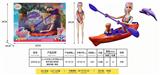 OBL891337 - 11.5-INCH SOLID 11-JOINT BARBIE PRINCESS WITH SUMMER ROWING PLASTIC DOG GLUE DOLPHIN GLASSES