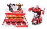 OBL892045 - SHOWCASE BOX 8PCS LAMBORGHINI DEFORMED REWIND TRUCK RED/ORANGE 2 COLOR MIX