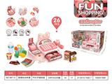 OBL892155 - Cash register 26 piece set (pink)