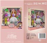 OBL892881 - 11.5 INCH 30 CM 6 JOINT SOLID 2D COLOR PRINT EYES FASHION DRESS BARBIE DOLL