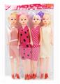 OBL892890 - FOUR 11.5-INCH 30CM 5-JOINT EMPTY BODY 2D COLOR PRINT DRESSES BARBIE DOLLS