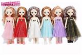 OBL892896 - 9 23CM 13 JOINT REAL BODY 3D REAL EYE MULTICOLOR DRESS LORI DOLL