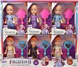 OBL893168 - 6 INCH REAL HANDS 4 GENERATION ICE PRINCESS WITH COMB MIRROR 6 PEOPLE DRESS 6PCS