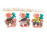 OBL893538 - 10 INCH 5 INCH CARTOON ENAMEL DOLL WITH ACCESSORIES