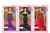 OBL893786 - 11.5-INCH SOLID 6 JOINT FISHTAIL DRESS BARBIE WITH HANDBAG