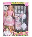 OBL893803 - 11.5 INCH SOLID 12 JOINT CHEF BARBIE WITH KITCHEN KIT SUCTION