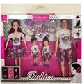 OBL893820 - (FOUR-PERSON PARENT-CHILD DRESS) 11.5 INCH SOLID 12 JOINT MEN 11.5 INCH SOLID 6 JOINT WOMEN 2 5.5 INCH SOLID BARBIE