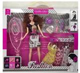 OBL893825 - 11.5-INCH REAL BODY 9-JOINT FASHION BARBIE BELT NECKLACE BLISTER ACCESSORIES BLISTER HANGING SKIRT