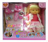 OBL894365 - 16寸搪胶女娃（拉头发还带饰品）IC搪胶手脚