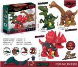 OBL894713 - 3只庄滑行拆装恐龙带灯光声音(三角龙+腕龙+迅猛龙)