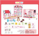 OBL894784 - DIY自装别墅套装带灯光音乐配1只4.5寸实身芭比