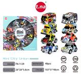 OBL895377 - Q version of the graffiti mini City Alliance alloy return car 8PCS