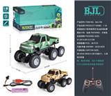 OBL895507 - 1：16四通遥控六轮四驱带灯光（迷彩版）攀爬皮卡车