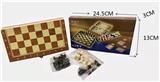 OBL895590 - WOOD THREE-IN-ONE CHESS