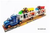 OBL895650 - TWO SETS OF SLIDING FARMERS VEHICLE AND FOUR SLIDING ENGINEERING VEHICLES WITH DOUBLE DECK LOAD OF INERTIA TRACTOR