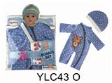 OBL895898 - 16寸 娃娃衣服带尿裤奶嘴