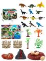 OBL898675 - 24Pcs puzzle scene dinosaur diy set with map