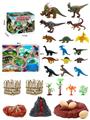OBL898676 - 28Pcs puzzle scene dinosaur diy set with map