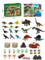 OBL898691 - 50Pcs puzzle scene dinosaur diy set with map
