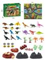 OBL898695 - 38Pcs puzzle scene dinosaur diy set with non woven map
