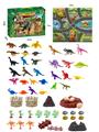 OBL898696 - 62Pcs puzzle scene dinosaur diy set with non woven map