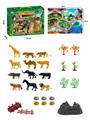 OBL898700 - 32Pcs puzzle scene animal diy set with map
