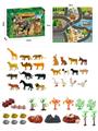OBL898701 - 51Pcs puzzle scene animal diy set with non woven map