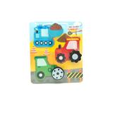 OBL900622 - 木制3D立体拼图工程车