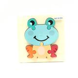 OBL900627 - 木制马卡龙色3D青蛙拼图