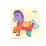 OBL900629 - 木制马卡龙色3D小马拼图