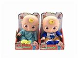 OBL901587 - 8 INCH FULL BODY ENAMEL CONOMELON BABY WITH MUSIC