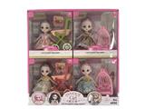 OBL901599 - 6 INCH SOLID JOINT 3D EYE LEAF LORI DOLL WITH CART HANGING BASKET