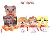 OBL904881 - 4 ZHUANG QQ ANIMAL BASKETBALL BOARD SET