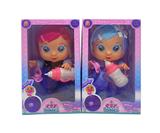 OBL905889 - 第7代14寸搪胶钻石和雪花冰雪姐妹哭泣娃娃带四声音乐cry Babies-Tutti Fritti带流眼泪功能，带吸水奶瓶，带奶嘴  2款毛绒布料女孩版哭泣娃娃混装