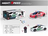 OBL907724 - 1：18 包电 二通 布加迪 警车 遥控车+3D灯光