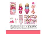 OBL908877 - 17寸搪胶PS注塑身，babyhuan活眼娃娃带喝水/撒尿，6声IC