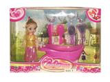 OBL909211 - 3寸小芭比配8件套+浴池