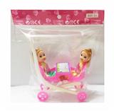 OBL909254 - 2只3寸小芭比配双人推车