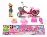 OBL909345 - 3寸芭比配自行车+4件套