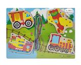 OBL910493 - 木制交通穿绳智力拼图