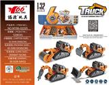 OBL912756 - 1:32 合金拆装工程车（4款混装）