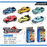 OBL913628 - 合金滑行皮卡车3只装