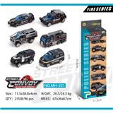 OBL913636 - 合金滑行警察车6只装