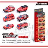 OBL913637 - 合金滑行消防车6只装